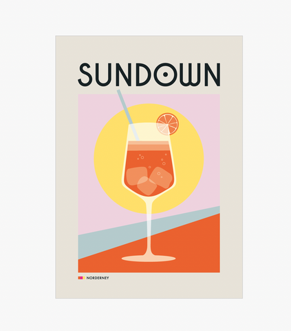 Retro Poster "SUNDOWN" Aperol