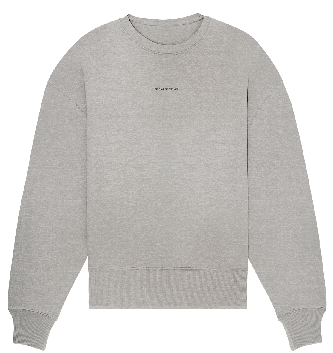 Norderney Koordinaten Stick - Organic Oversize Sweatshirt (Stick)