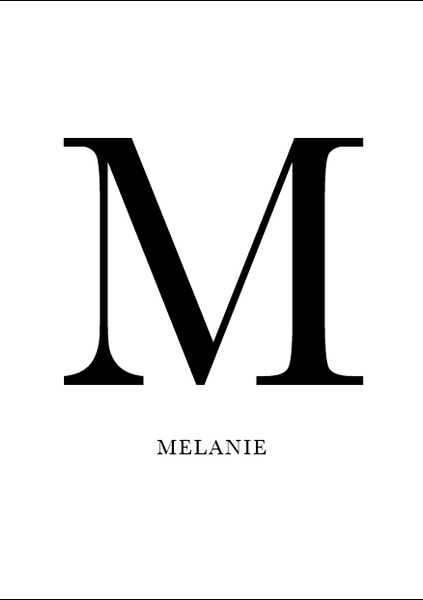 BUCHSTABE Print Personalisiert