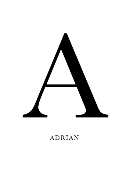 BUCHSTABE Print Personalisiert