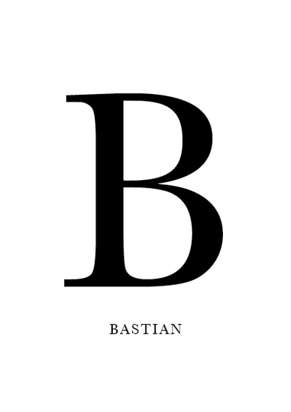 BUCHSTABE Print Personalisiert