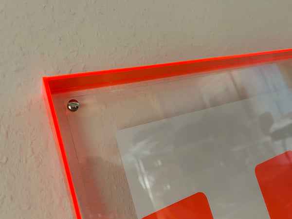 NEON  Acrylrahmen Orange 60x80 (Ohne Poster)