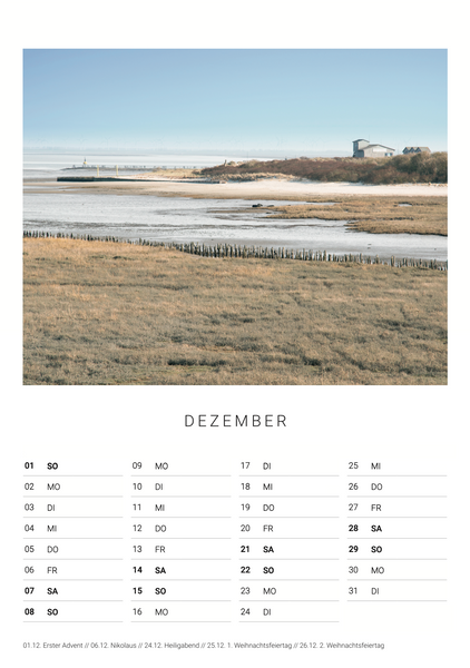 A3 Fotokalender Norderney 2024