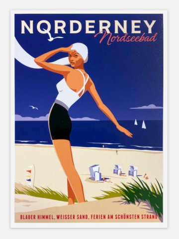 Poster Norderney Nordseebad 50x70