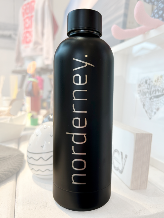 Trinkflasche norderney. aus Edelstahl (gelasert)