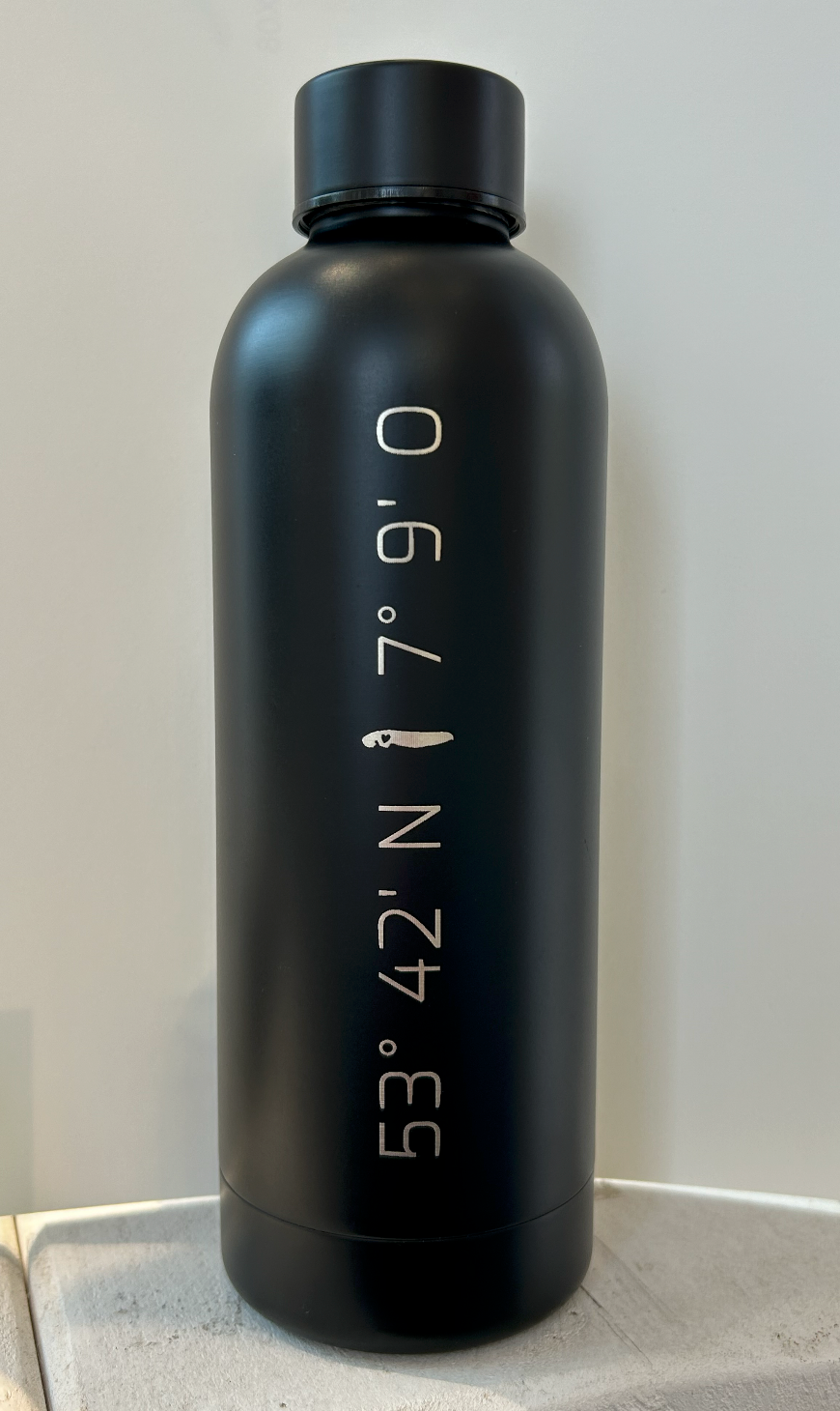 Trinkflasche norderney. aus Edelstahl (gelasert)