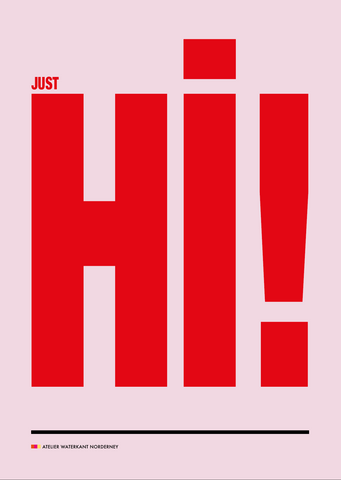 Typo Poster "Hi!"