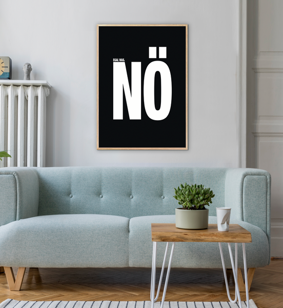 Typo Poster "NÖ" BLACK