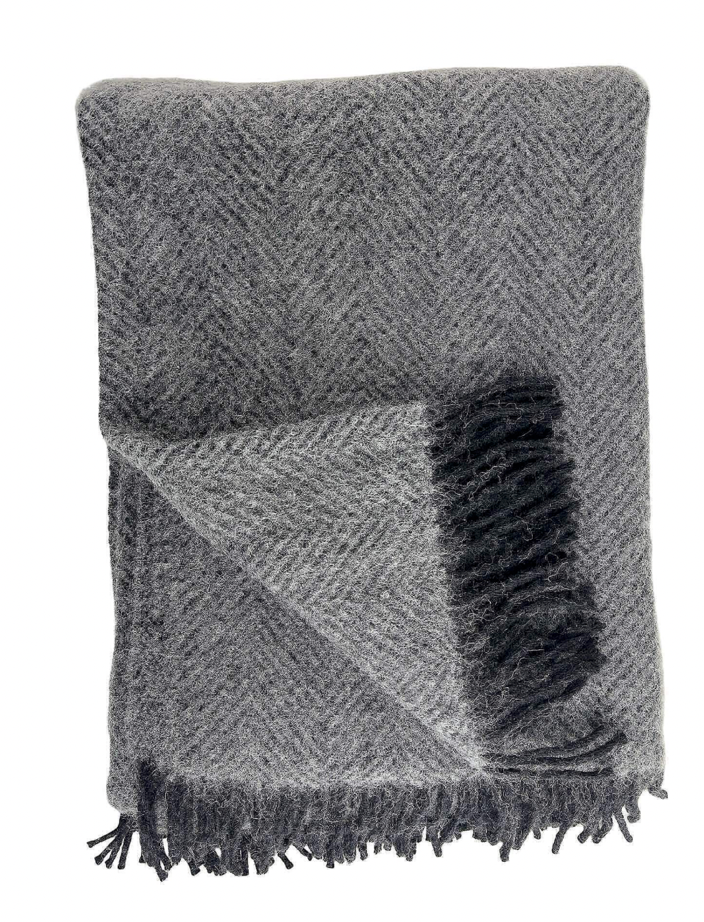 Wolldecke Fischgrät