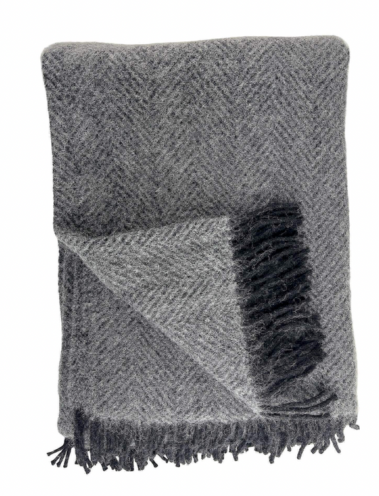 Wolldecke Fischgrät