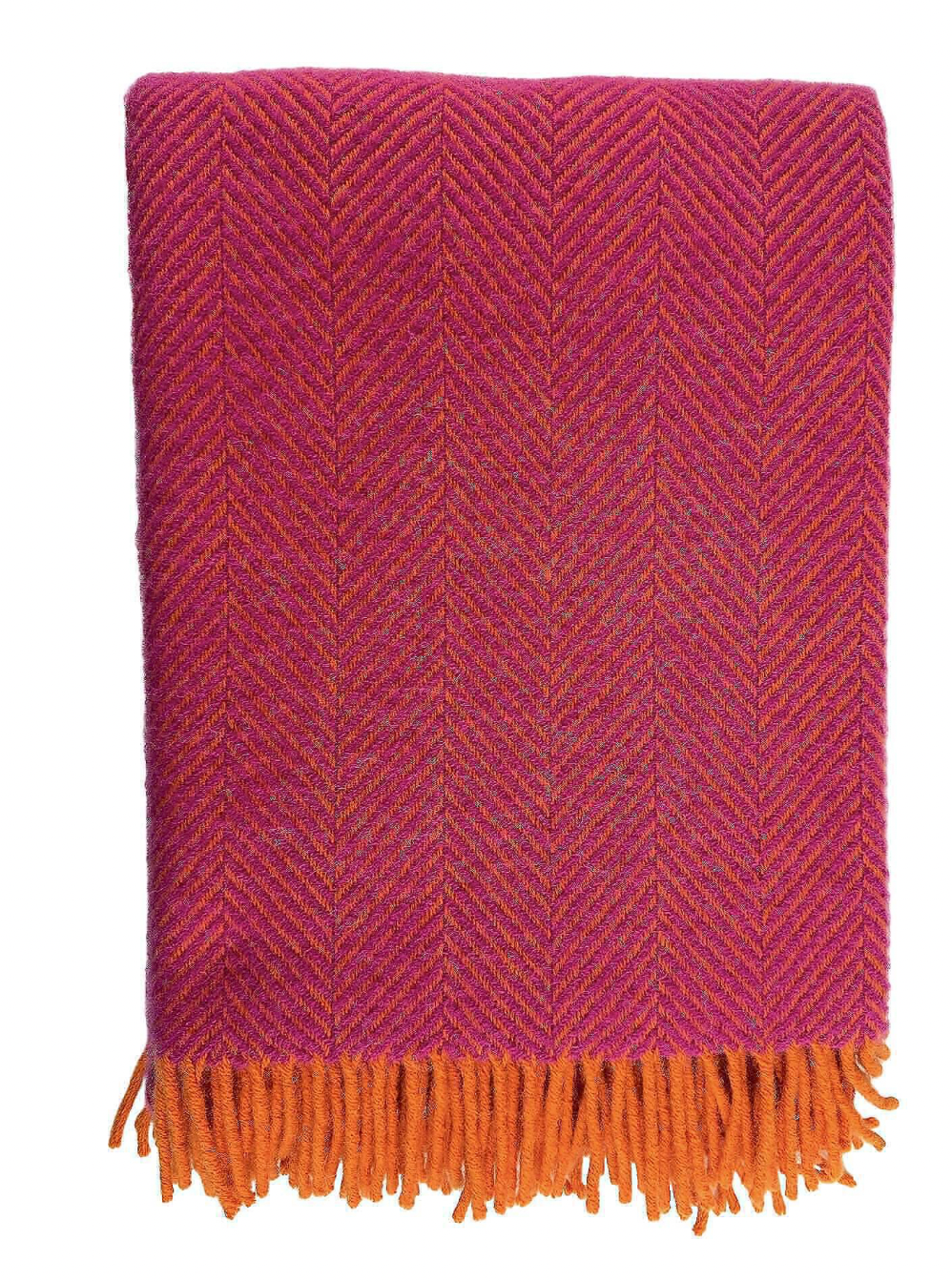 Wolldecke Fischgrät