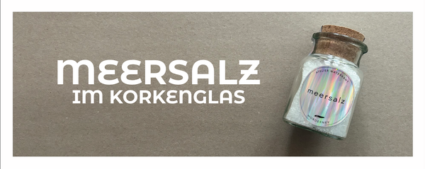Meersalz im Korkenglas