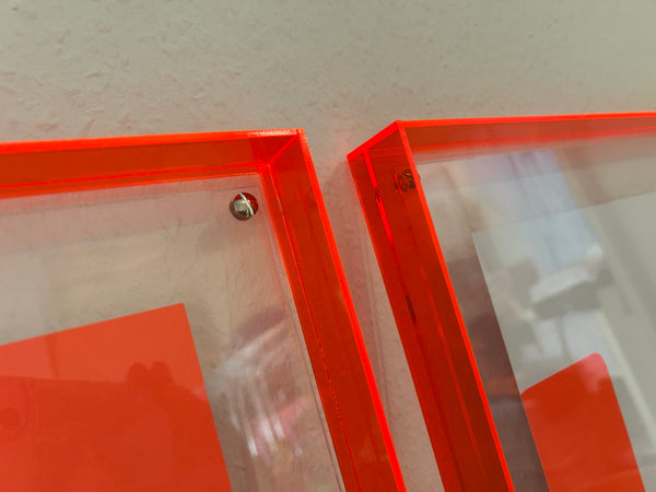 NEON  Acrylrahmen Orange 60x80 (Ohne Poster)