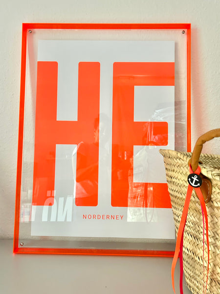 NEON HE Poster 50x70 cm