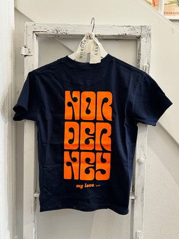 NOR DER NEY KIDS T-SHiRT  NAVY/ORANGE