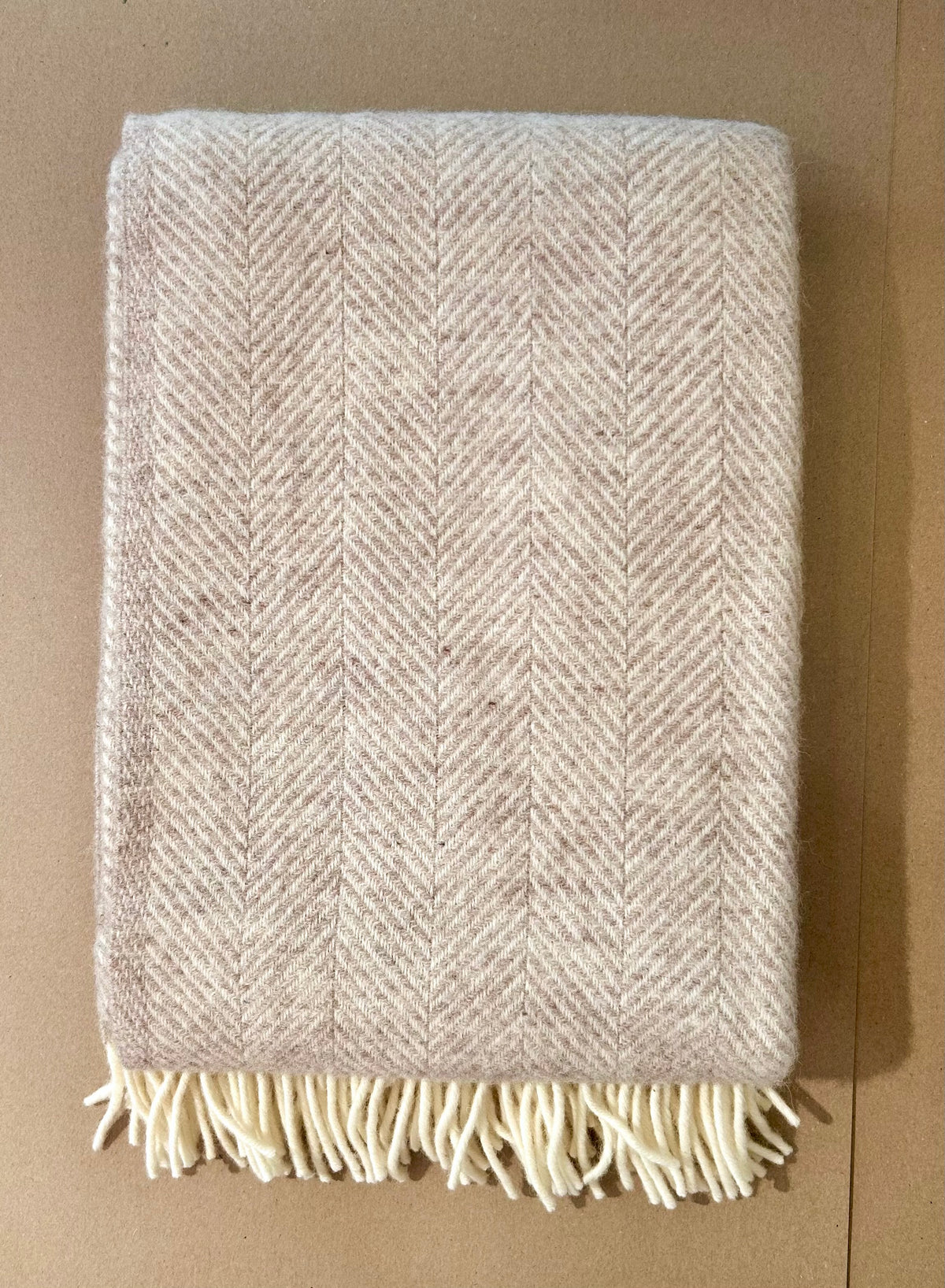 Wolldecke Fischgrät