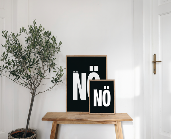 Typo Poster "NÖ" BLACK