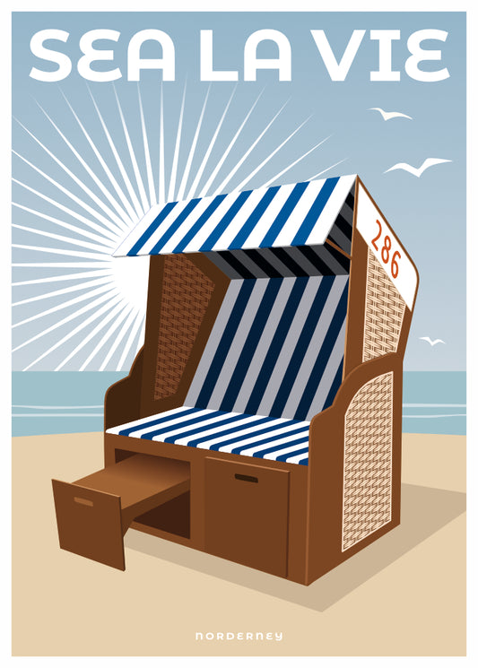 "Wahrzeichen"-Poster SE LA VIE – Strandkorb