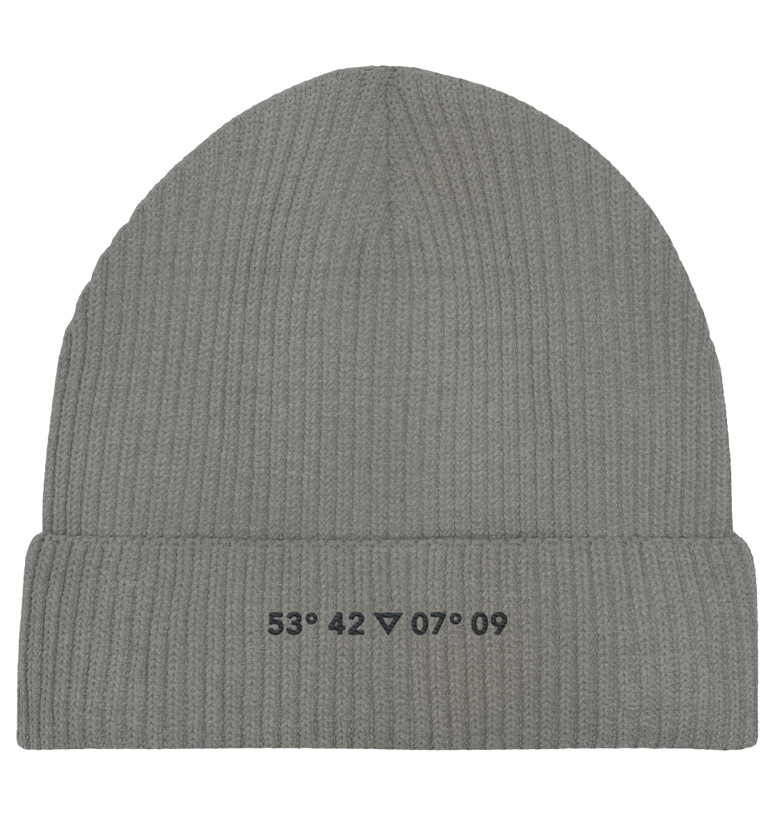 Norderney Koordinaten Stick - Organic Fisherman Beanie