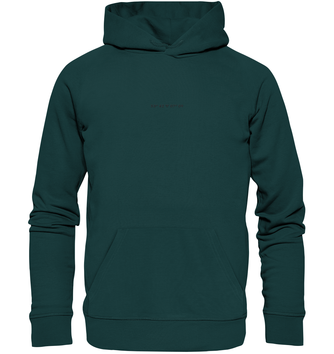 Norderney Koordinaten Stick - Organic Hoodie (Stick)