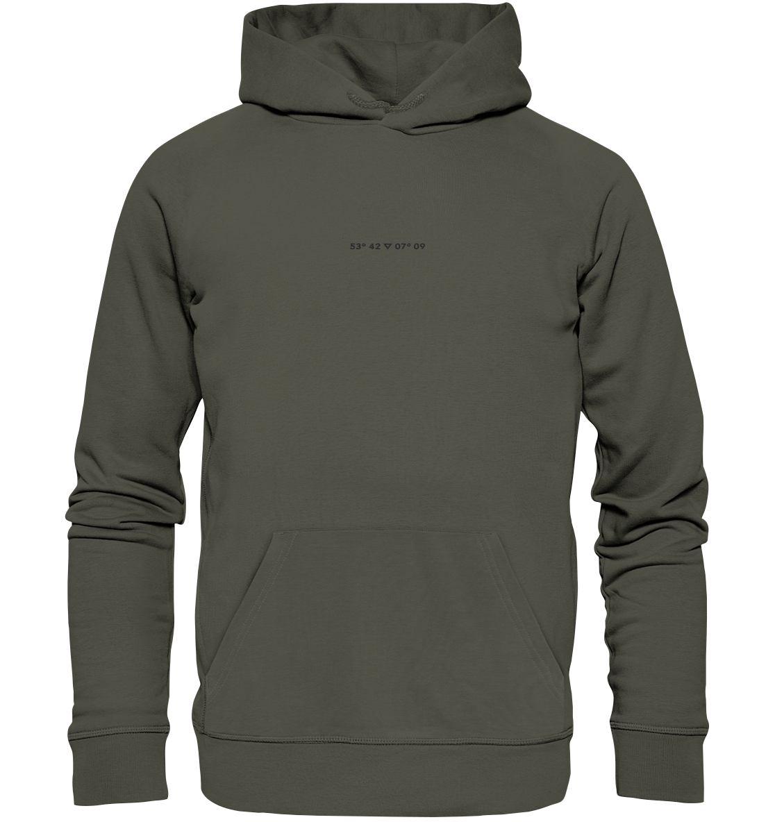 Norderney Koordinaten Stick - Organic Hoodie (Stick)