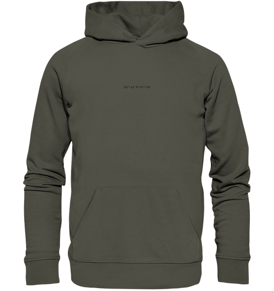 Norderney Koordinaten Stick - Organic Hoodie (Stick)