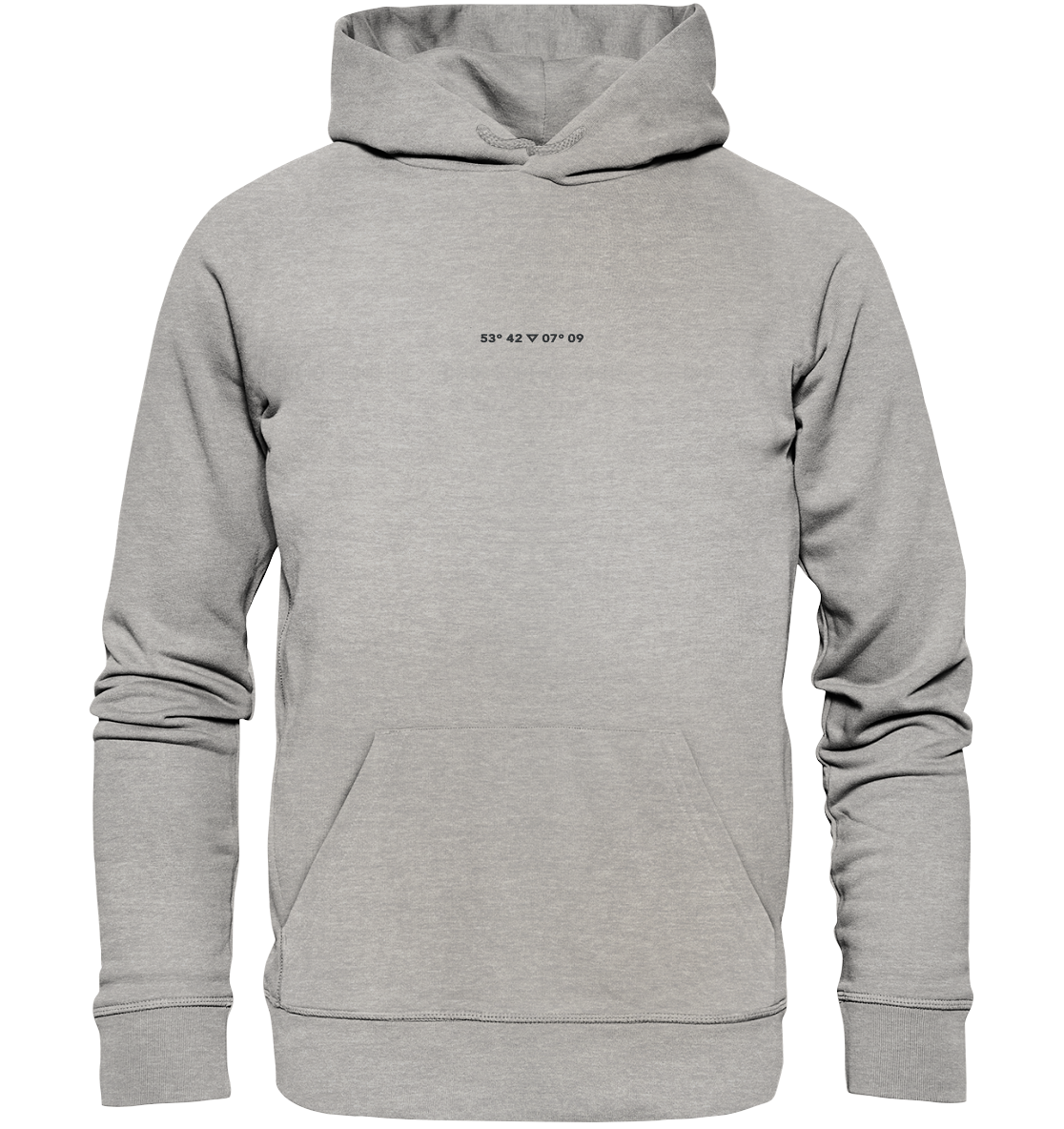 Norderney Koordinaten Stick - Organic Hoodie (Stick)