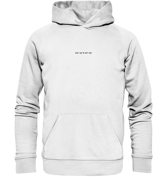 Norderney Koordinaten Stick - Organic Hoodie (Stick)