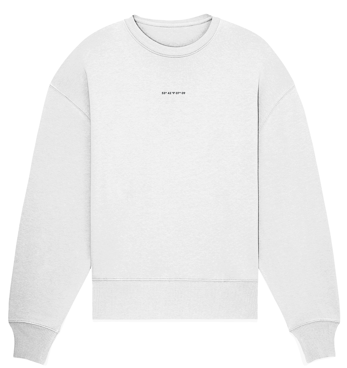 Norderney Koordinaten Stick - Organic Oversize Sweatshirt (Stick)