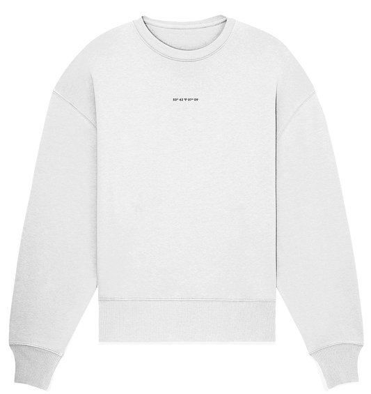 Norderney Koordinaten Stick - Organic Oversize Sweatshirt (Stick)