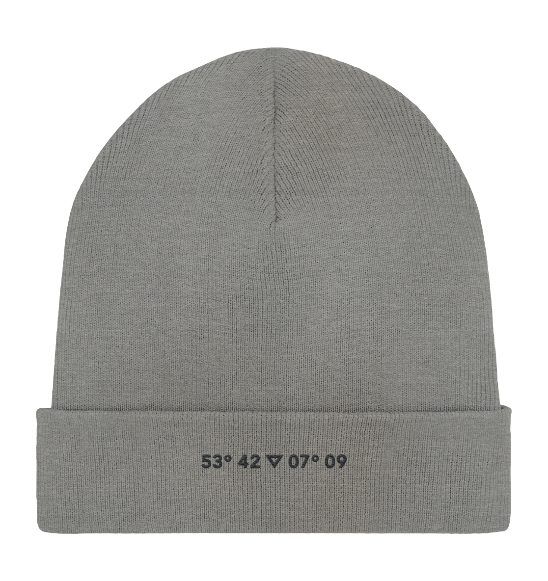 Norderney Koordinaten Stick - Organic Rib Beanie
