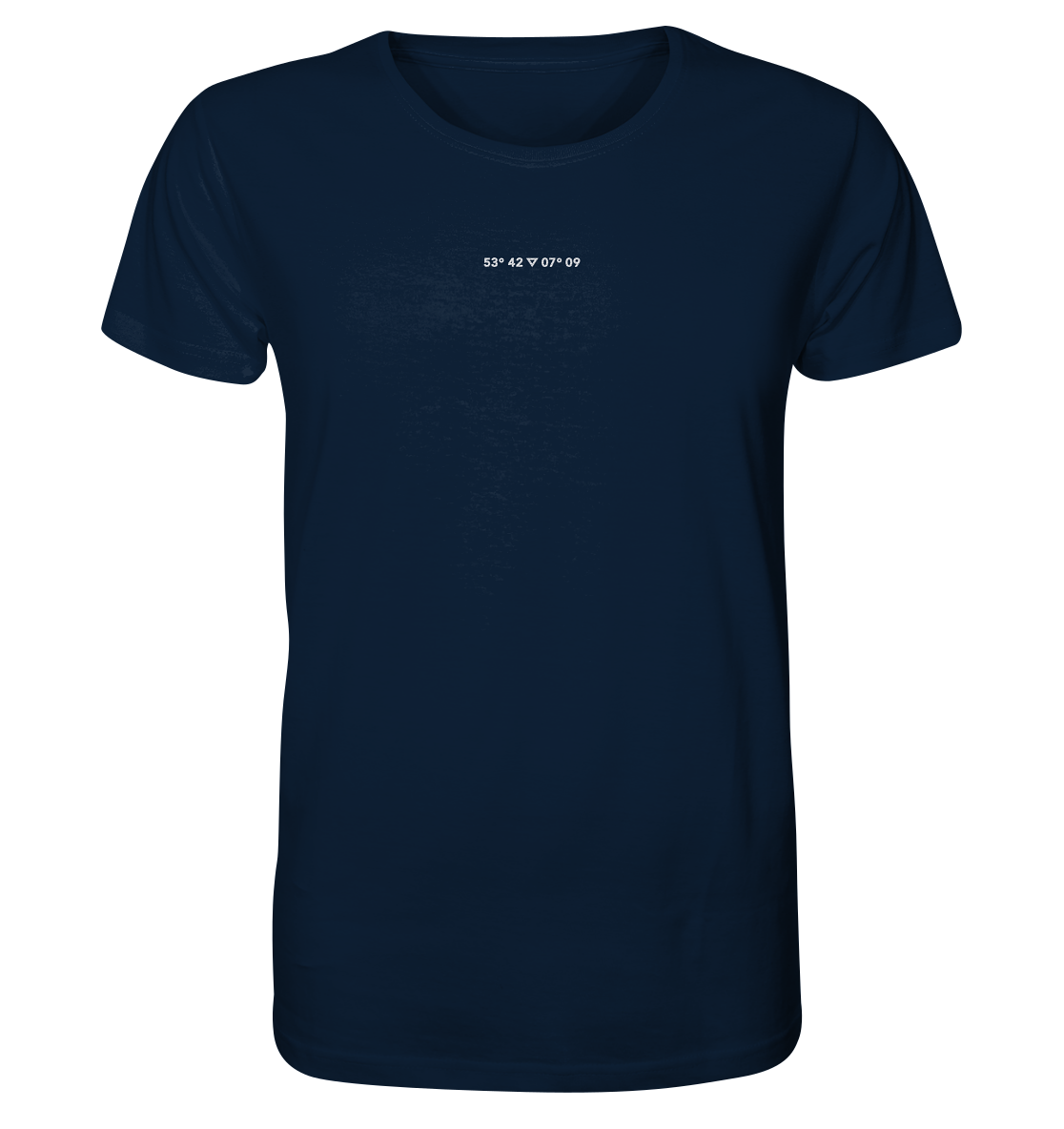Norderney Koordinaten Stick Weiß - Organic Shirt (Stick)