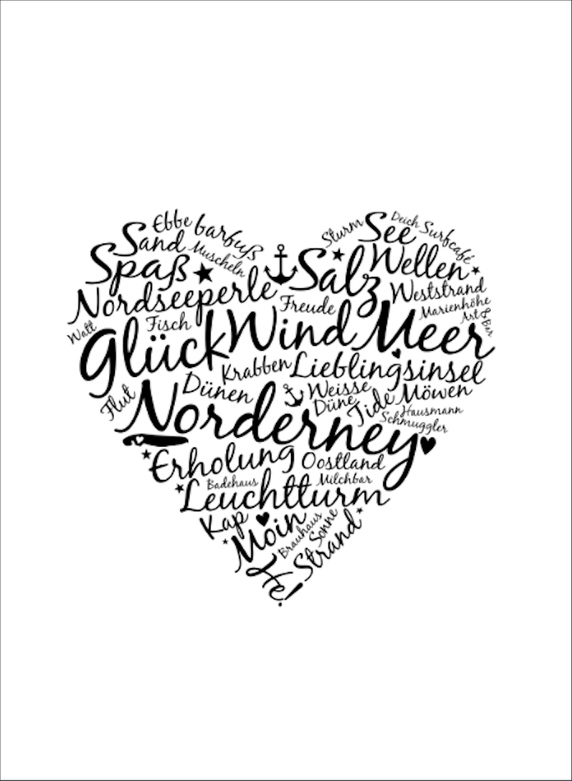 Typoherz Norderney Print