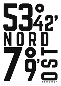 Koordinaten Norderney Print