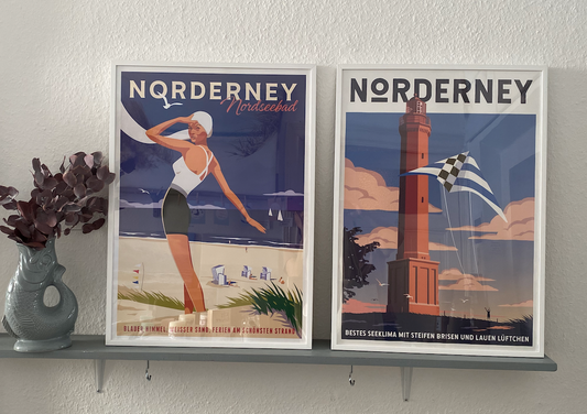 Poster Norderney Nordseebad 50x70