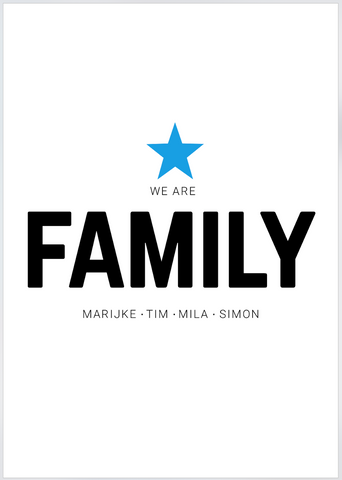 We are family / Stern –  Print Personalisiert