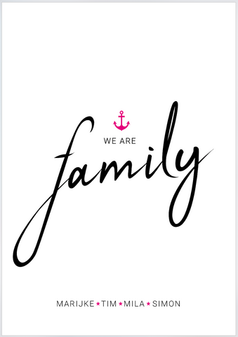 We are family / Anker –  Print Personalisiert