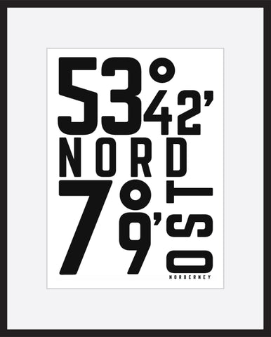 Koordinaten Norderney Print